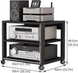 3/4/5 Tier Audio-Video Media Stand with Adjustable Shelves