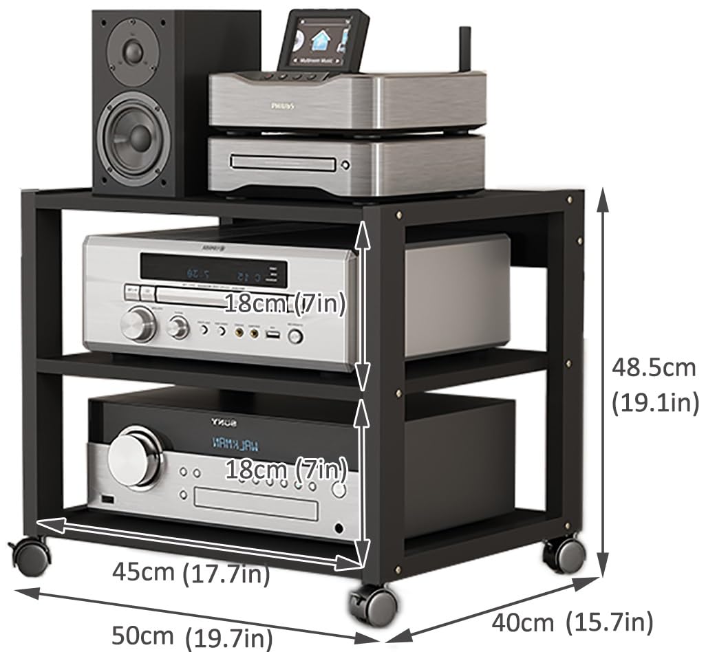 3/4/5 Tier Audio-Video Media Stand with Adjustable Shelves