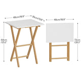 Folding TV Tray Table, Side Table for Small Space, Portable Snack Tables for Eating at Couch