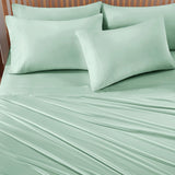 Cooling Quick-Dry Bed Sheets Set 6 Pieces(Light Green, King), 30-Seconds Fast Absorbs Sweat,