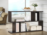 Goodwin 2-Level Modern Bookshelf, Dark Brown