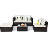 5 Piece Outdoor Patio Furniture Set, Sturdy Frame and Weight Capacity Up to 360 Pounds