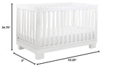 3-in-1 Convertible Crib with Toddler Bed Conversion Kit in White