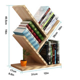 Tree Shelf, Tree-Shaped Standing Shelf, Bookshelf Standing Shelf, Small Footprint and Large Capacity Multi-Layer Design, for Living Room, Bedroom, Study (Color : Pink)