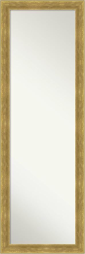 Wood Door Wall Mirror, Full Length Mirror (51.75 x 17.75 in.), Townhouse Gold Full Body