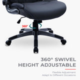 Ergonomic Office Chair Desk Chair with PU Leather High Back Flip-Up Arms Wheels,