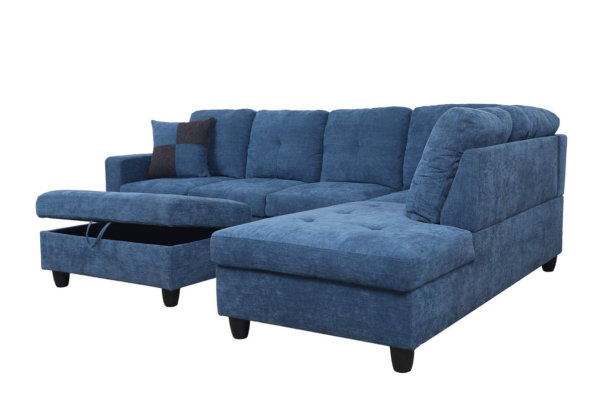 Right Facing Russes Sectional Sofa Set With Ottoman