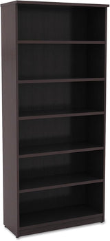 ALEVA638232ES 31.75 in. x 14 in. x 80.25 in. Valencia Series 6-Shelf Bookcase - Espresso