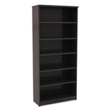 ALEVA638232ES 31.75 in. x 14 in. x 80.25 in. Valencia Series 6-Shelf Bookcase - Espresso