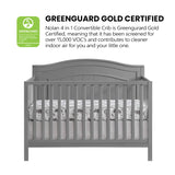 Nolan 4-in-1 Convertible Crib, Dove Gray, GreenGuard Gold Certified