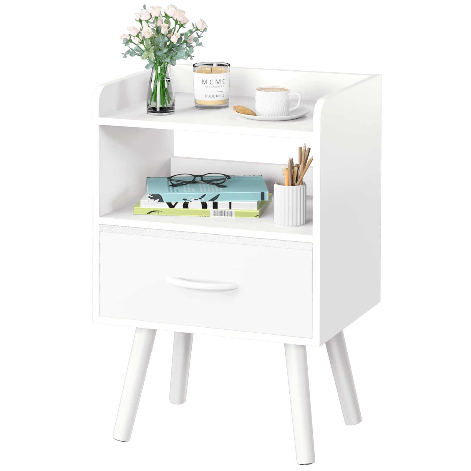 Night Stand with Drawer, Modern Nightstand, Bedside Tables