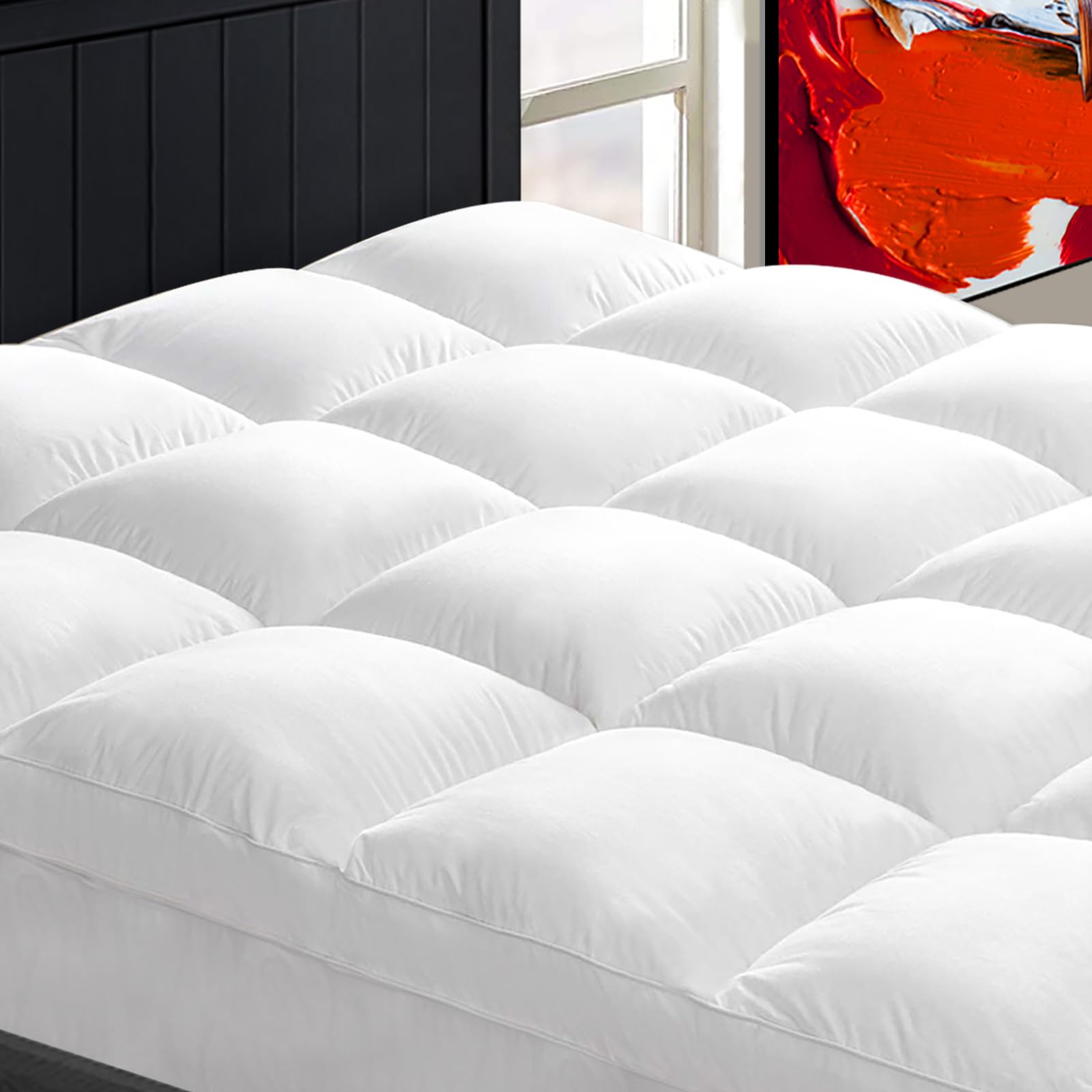 Cooling Mattress Topper Twin XL for Back Pain, Extra Thick Mattress
