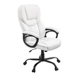 High Back Executive Office Chair - Ergonomic Faux Leather with Large Seat