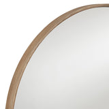 Mystic Matte Natural 33" Round Wall Mirror