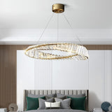 Crystal Light Luxury Chandelier Luxury Postmodern LED Pendant Light Large Indoor Gold