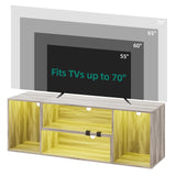 DIY TV Stand w/LED Strip, Modern Deformable Entertainment Center