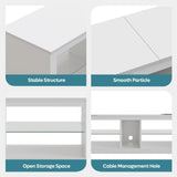 LED TV Stand for 55-65 Inch TVs with Power Outlets