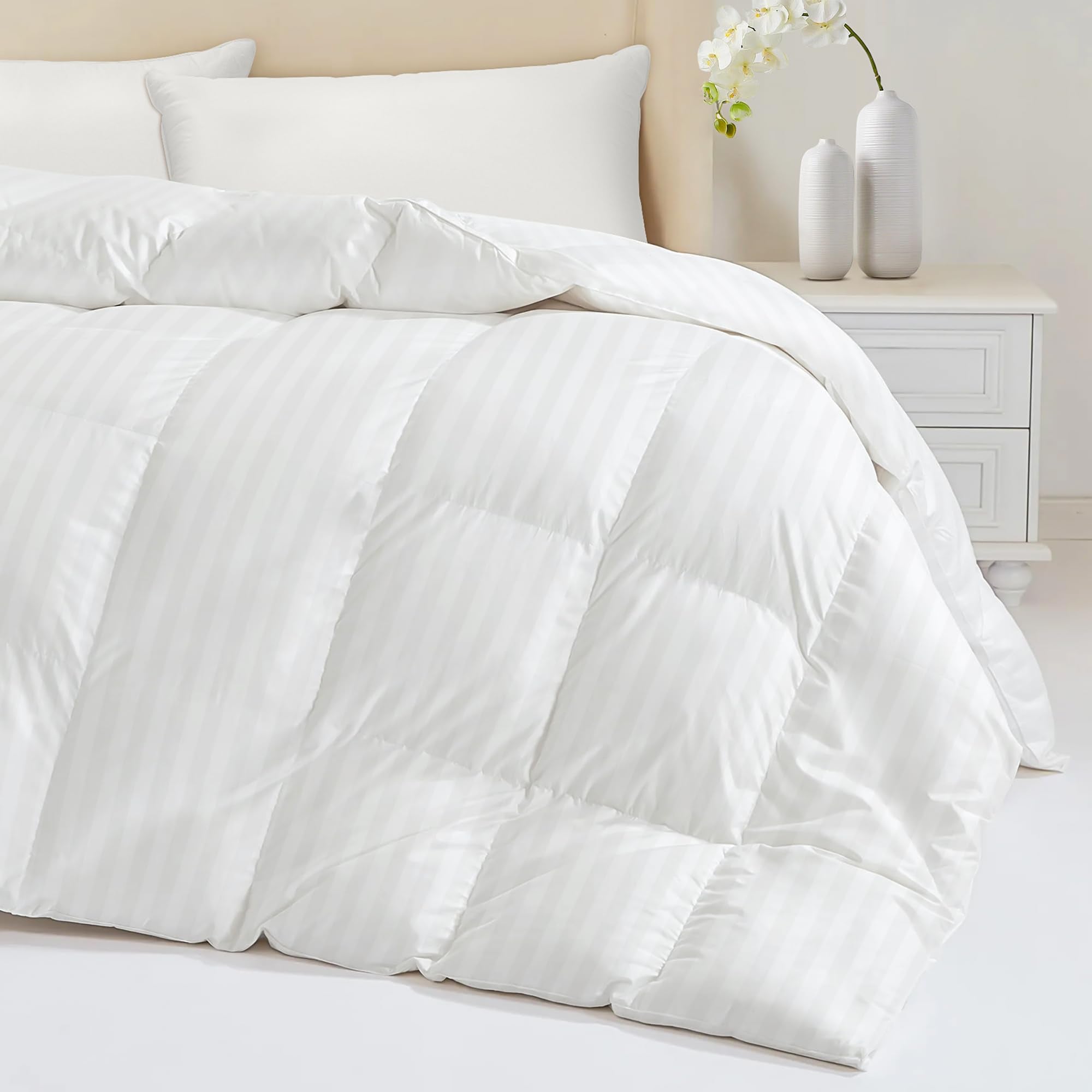 Down Feather Comforter Queen Size - All Season Hotel Duvet Insert