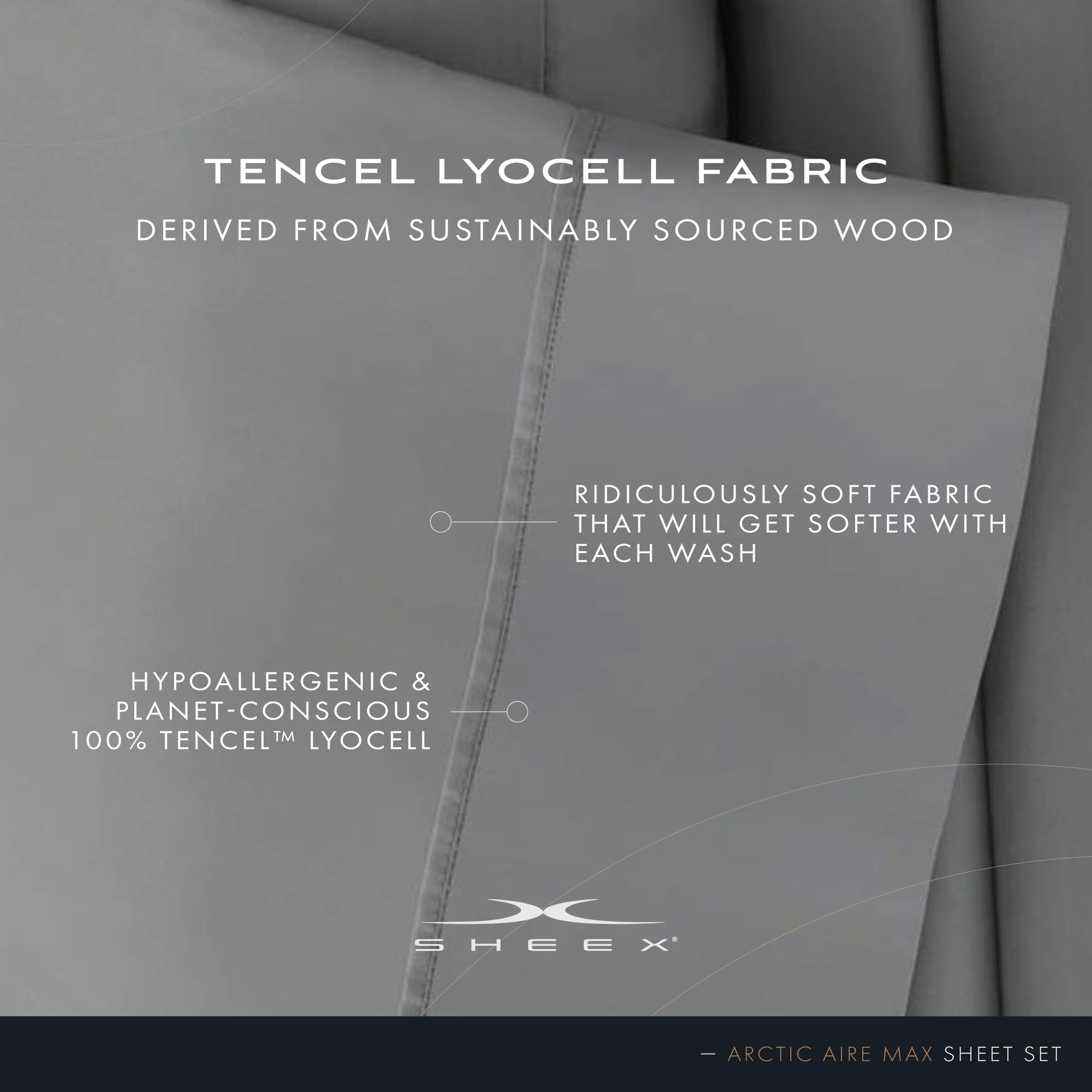 Arctic Aire MAX Sheet Set, Ultrasoft Cooling Sheets with 1 Flat Sheet