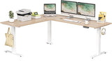 75 Inches, Supports Over 300lbs, Large L Shaped Standing Desk, Electric Height Adjustable L Shaped Desk