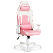 Pink Ergonomic Gaming Chair with Lumbar Support