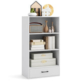 with Drawer, 48’’ Tall Floor Standing Organizer Display Storage Shelves with Anti-toppling