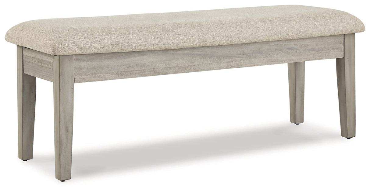 Parellen Upholstered Storage Dining Bench, Beige