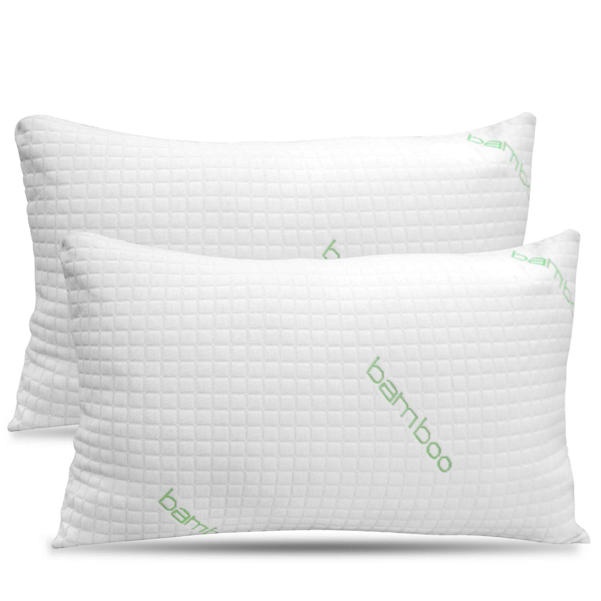 2 Pack King Size Rayon Derived from Bamboo Pillows