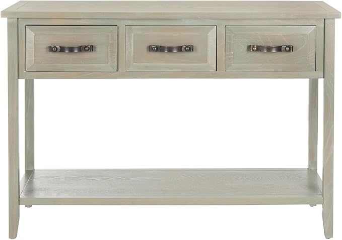 Home Collection Aiden Barn Blue 3-Drawer Bottom Shelf Console Table