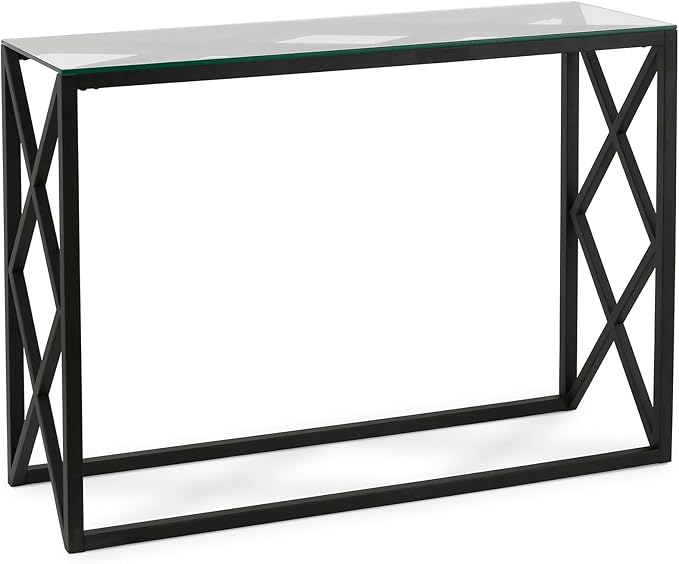Dixon 42'' Wide Rectangular Console Table in Brass