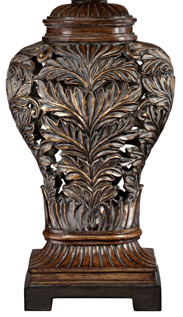 Leafwork Traditional 3-Way Table Lamp 32.5" with USB Charging Port