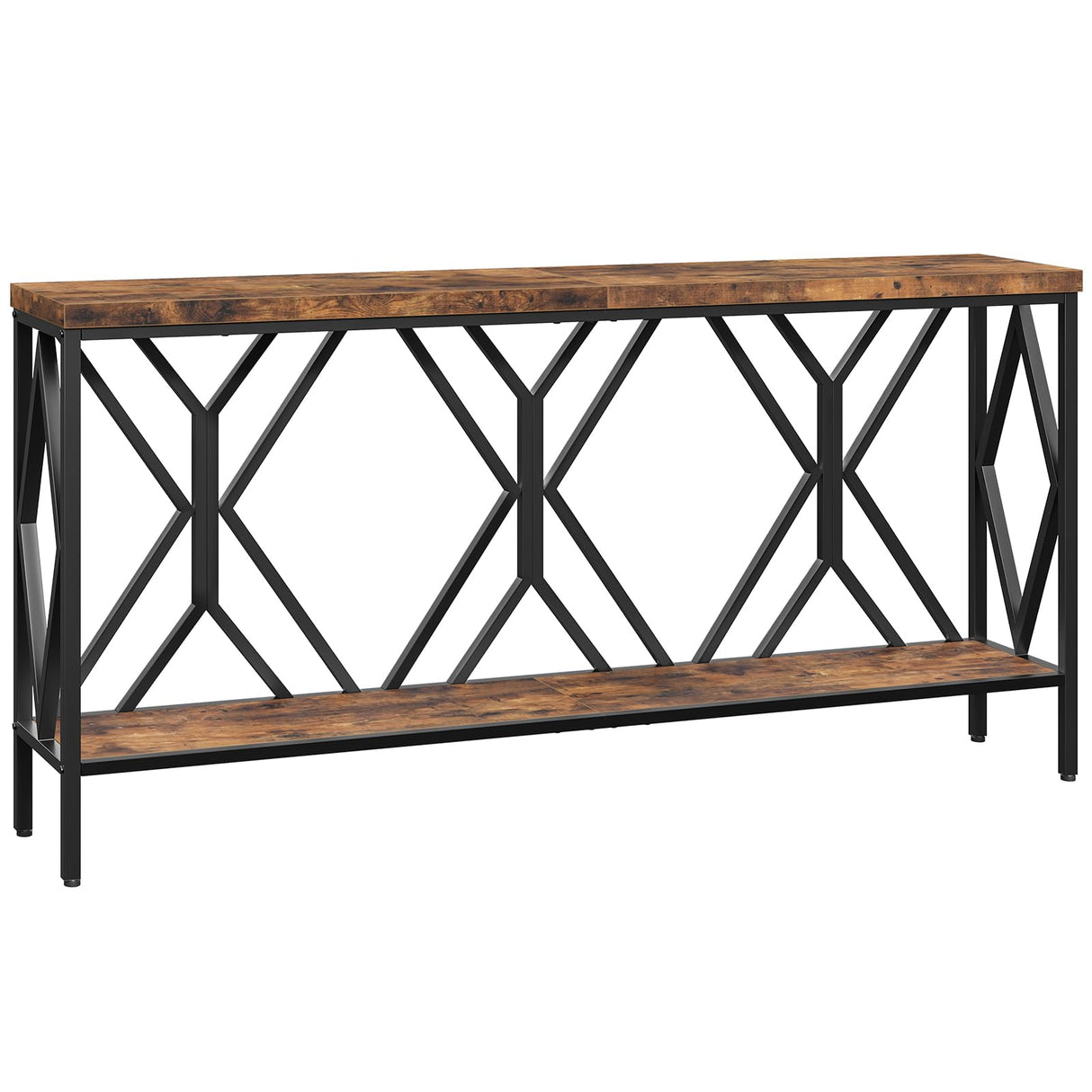 70.9'' Extra Long Console Table, Industrial Sofa Table Behind Couch