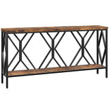 70.9'' Extra Long Console Table, Industrial Sofa Table Behind Couch