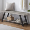 Rustic Entryway Bench, Farmhouse Wood Indoor Shoe Bench with Storage in