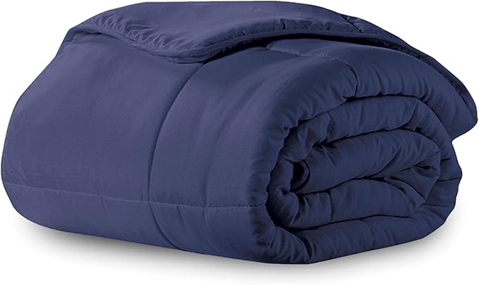 Microfiber Down-Alternative Solid Color Comforter - Khaki - Full/Queen (90"x90")