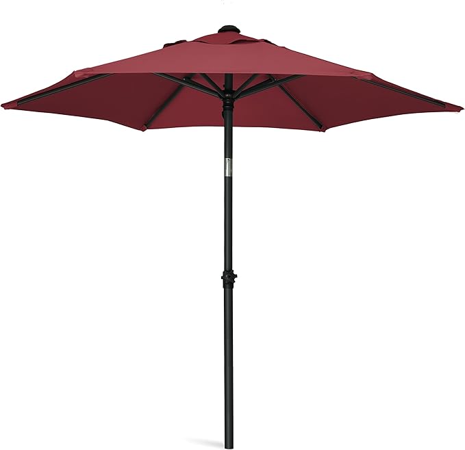 5.8ft Patio Umbrella Outdoor Table Umbrellas with Push Button Tilt