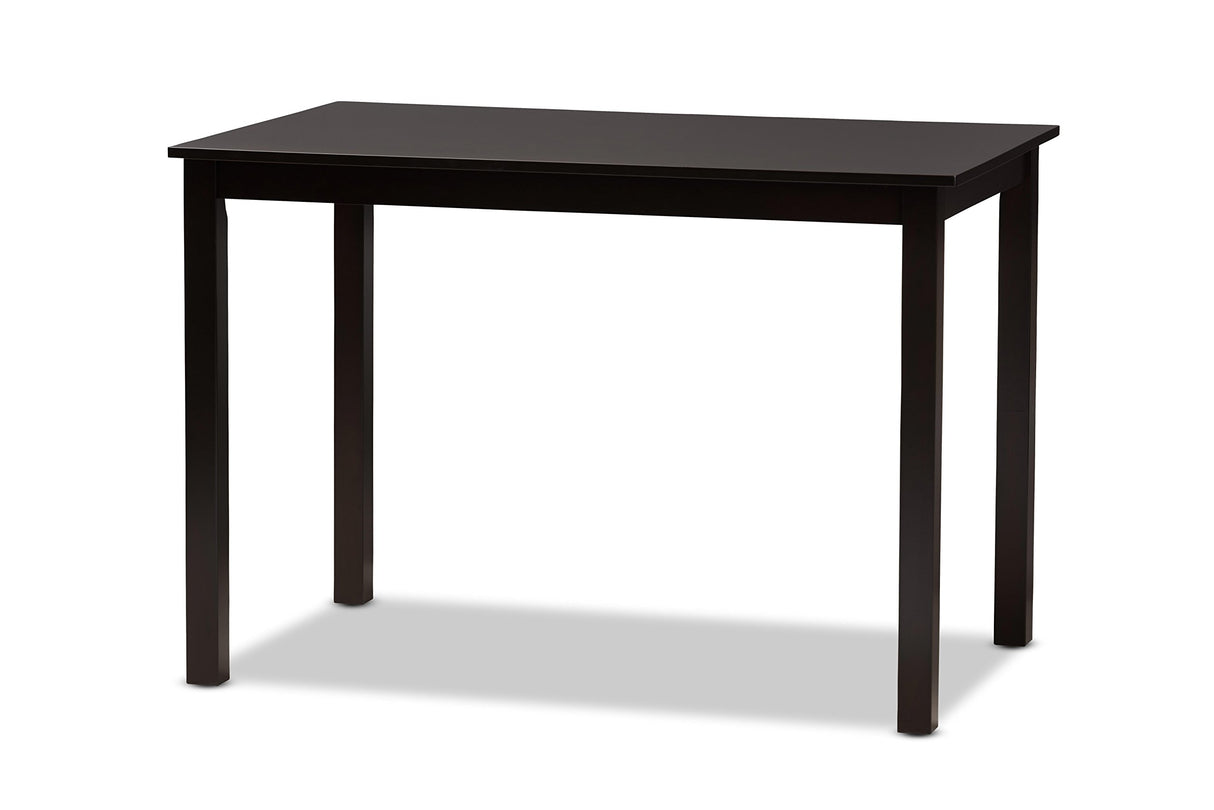Avery Dining Set and Dining Set Dark Brown Faux Leather Upholstered 5-Piece Dining Set