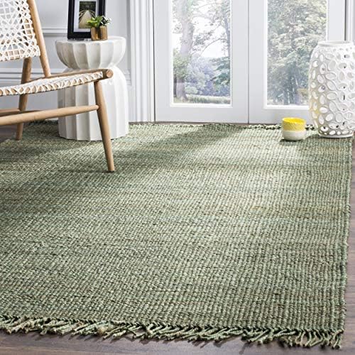 Natural Fiber Collection Accent Rug - 2'6" x 4', Ivory, Handmade Boho Fringe Woven Jute