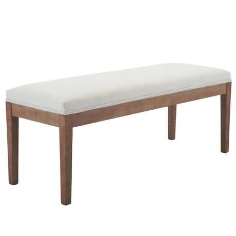 Padded Entryway Bench Linen Upholstered Dining Table Benches Farmhouse