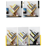 LIFKOME 3 Wooden Bookshelf Desktop Bookcase Wood Storage Shelves Wooden Book Shelf Tabletop Bookshelf Wooden Book Shelves Wooden Bookcase Book Storage Rack Bookstore Student Bamboo Simple