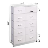 Tall Dresser for Bedroom with 10 Drawers, Chest of Drawers, Dressers Bedroom Furniture,