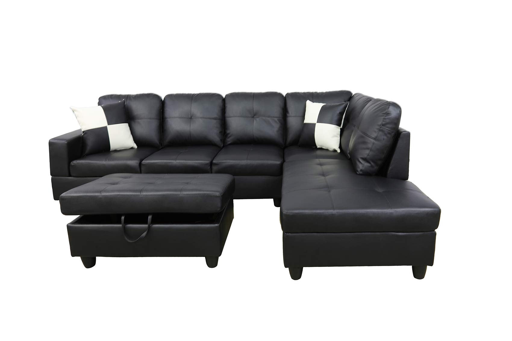 3 PCS Living Room Set, Sectional Sofa Set, L-Shape Couch in Home