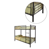 Metal Bunk Bed, Twin Over Twin, Black