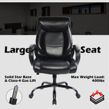 Big and Tall Heavy Duty Wide Seat- High Back Office Chair 400lbs Executive Office