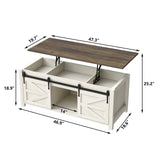 47.3'' Coffee Table with Large Hidden Storage Compartment, Lift Top Coffee Table