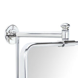Chrome Rounded Rectangle Pivot Bathroom Mirror 14 x 22 Inch