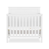 Ava 4-in-1 Convertible Mini Crib in White, Greenguard Gold Certified, Non-Toxic Finish,