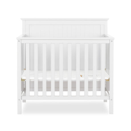 Ava 4-in-1 Convertible Mini Crib in White, Greenguard Gold Certified, Non-Toxic Finish,