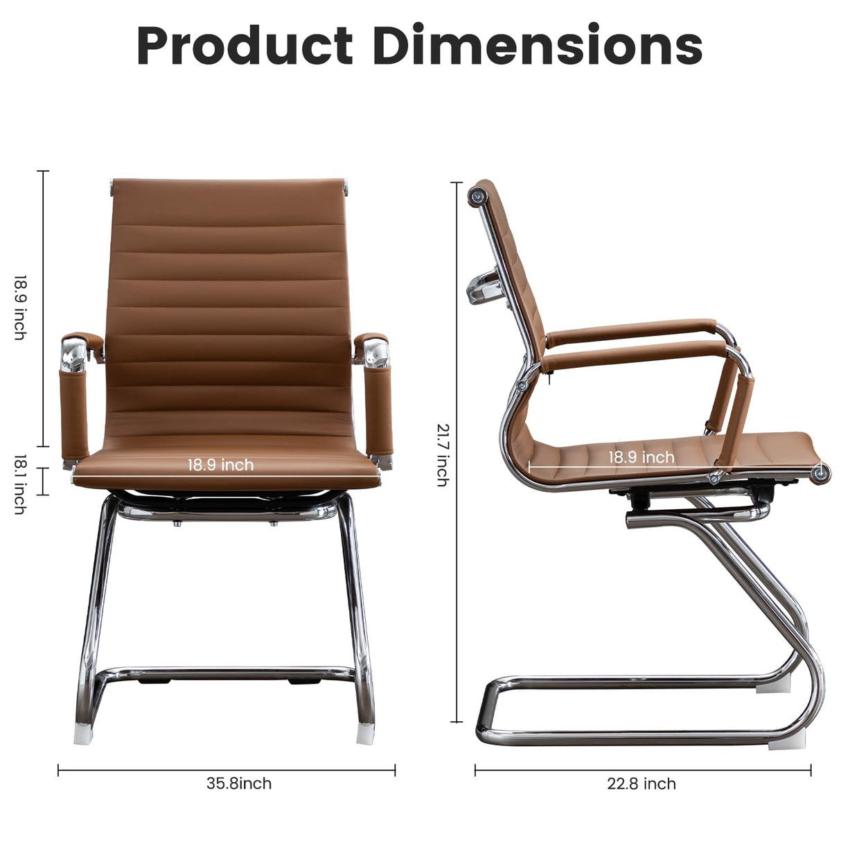 Office Guest Reception Chair Set of 2, Conference Room Chairs Waiting Room Chairs