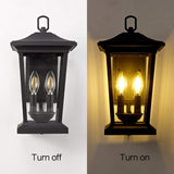 Large Outdoor Wall Sconce, 2-Lights Lantern, Exterior Wall Mount Light Fixture